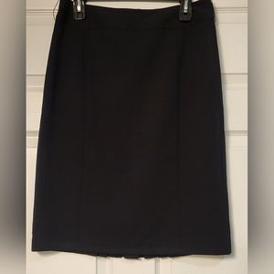 Apt 9 Black Stretch Capsule Modest Skirt Kickpleats Size 8